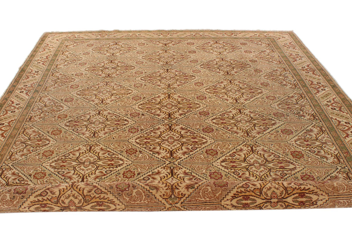9x12 Beige Turkish Traditional Rug