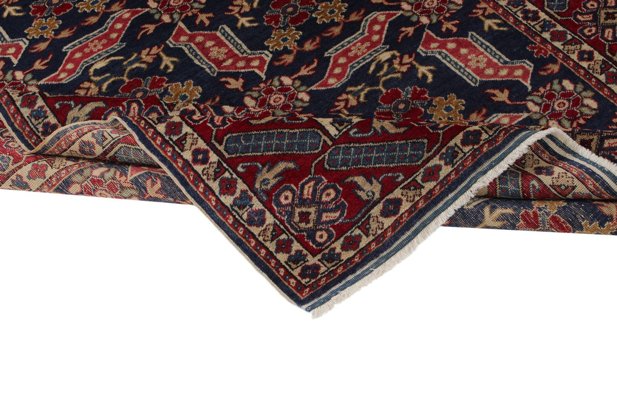 4x6 Navy and Red Turkish Traditional Rug