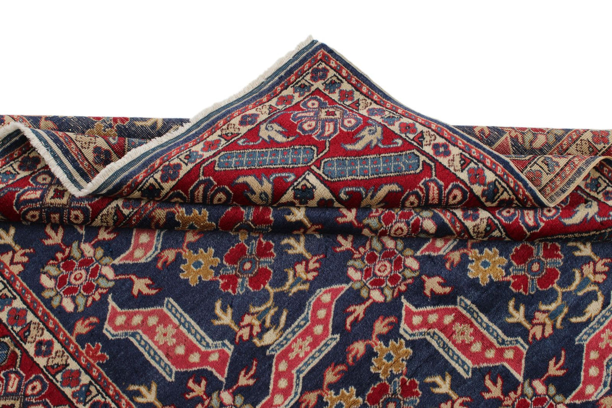 4x6 Navy and Red Turkish Traditional Rug