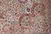 8x10 Ivory and Pink Persian Silk Rug