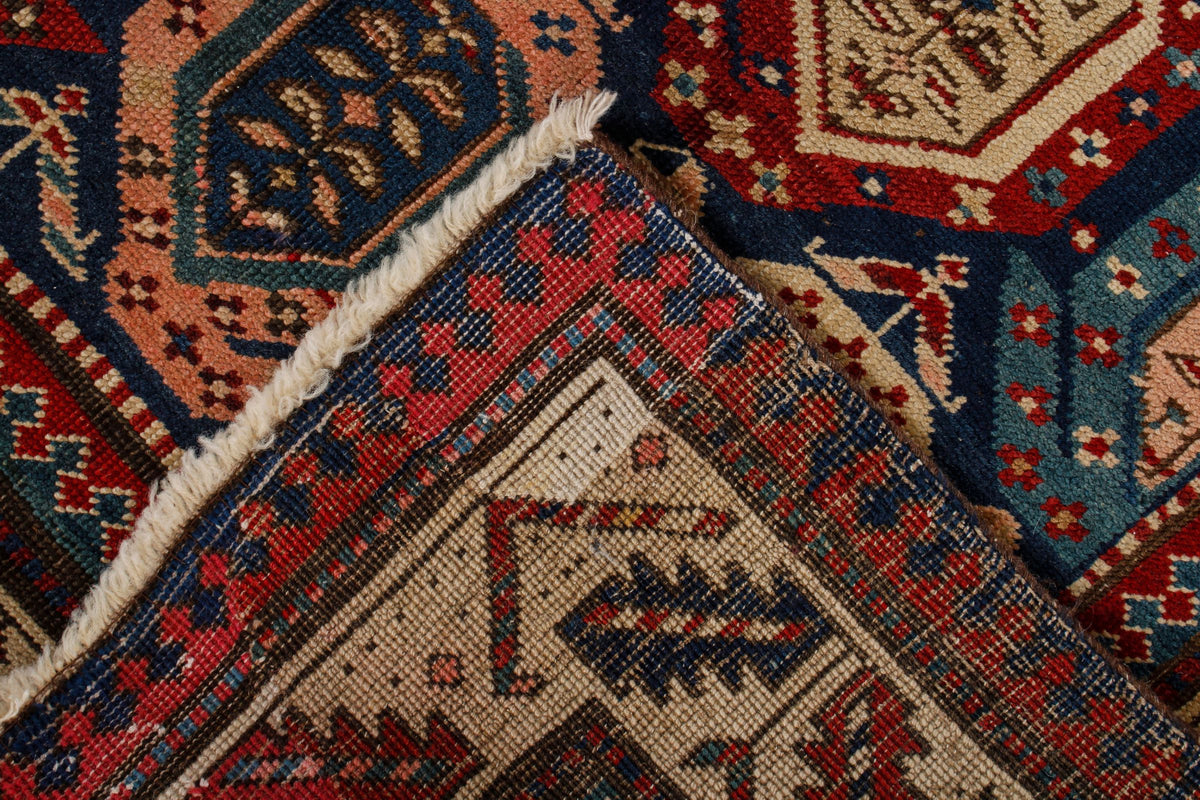 4x8 Multicolor Kazak Tribal Runner