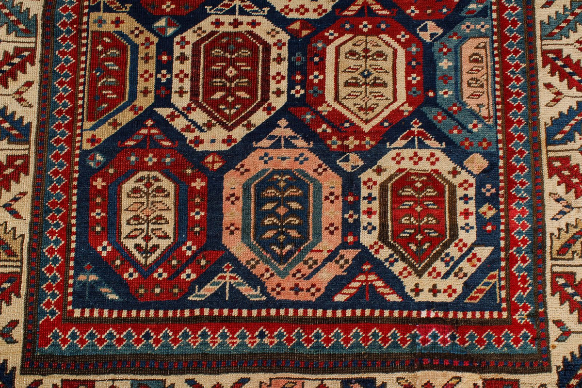 4x8 Multicolor Kazak Tribal Runner