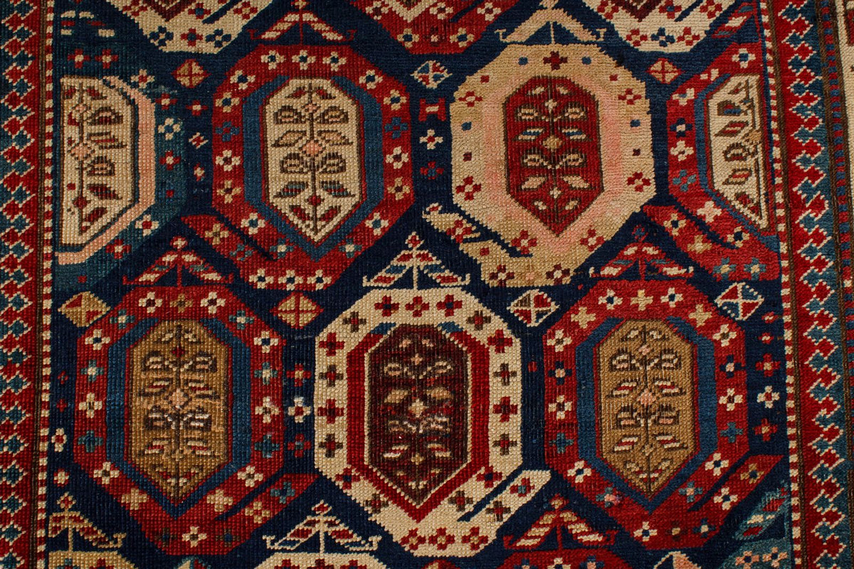 4x8 Multicolor Kazak Tribal Runner