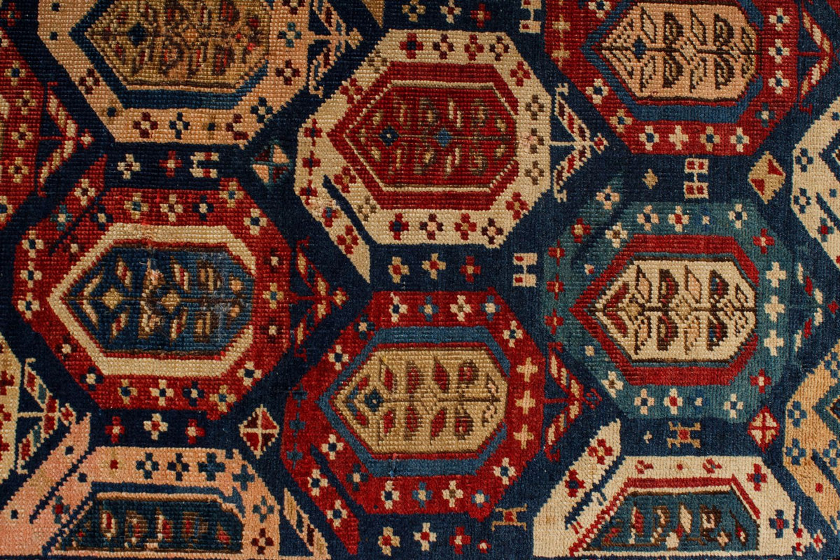 4x8 Multicolor Kazak Tribal Runner