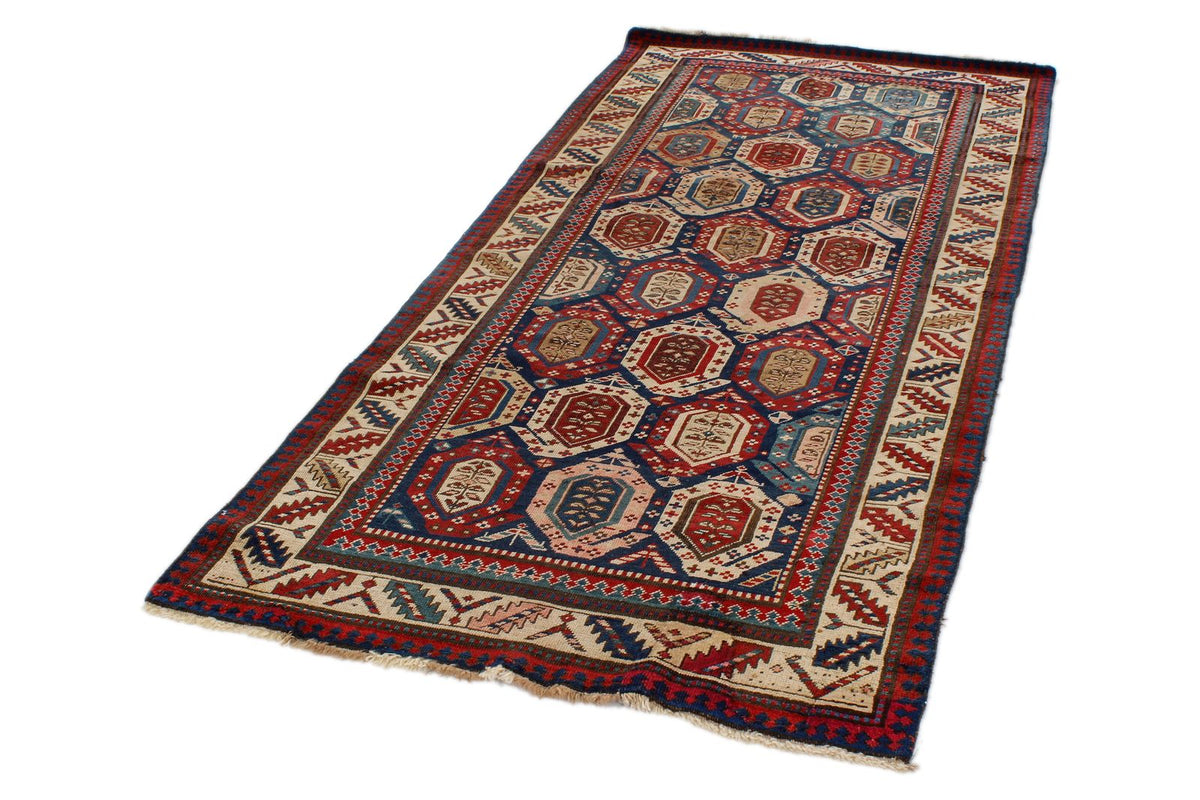 4x8 Multicolor Kazak Tribal Runner