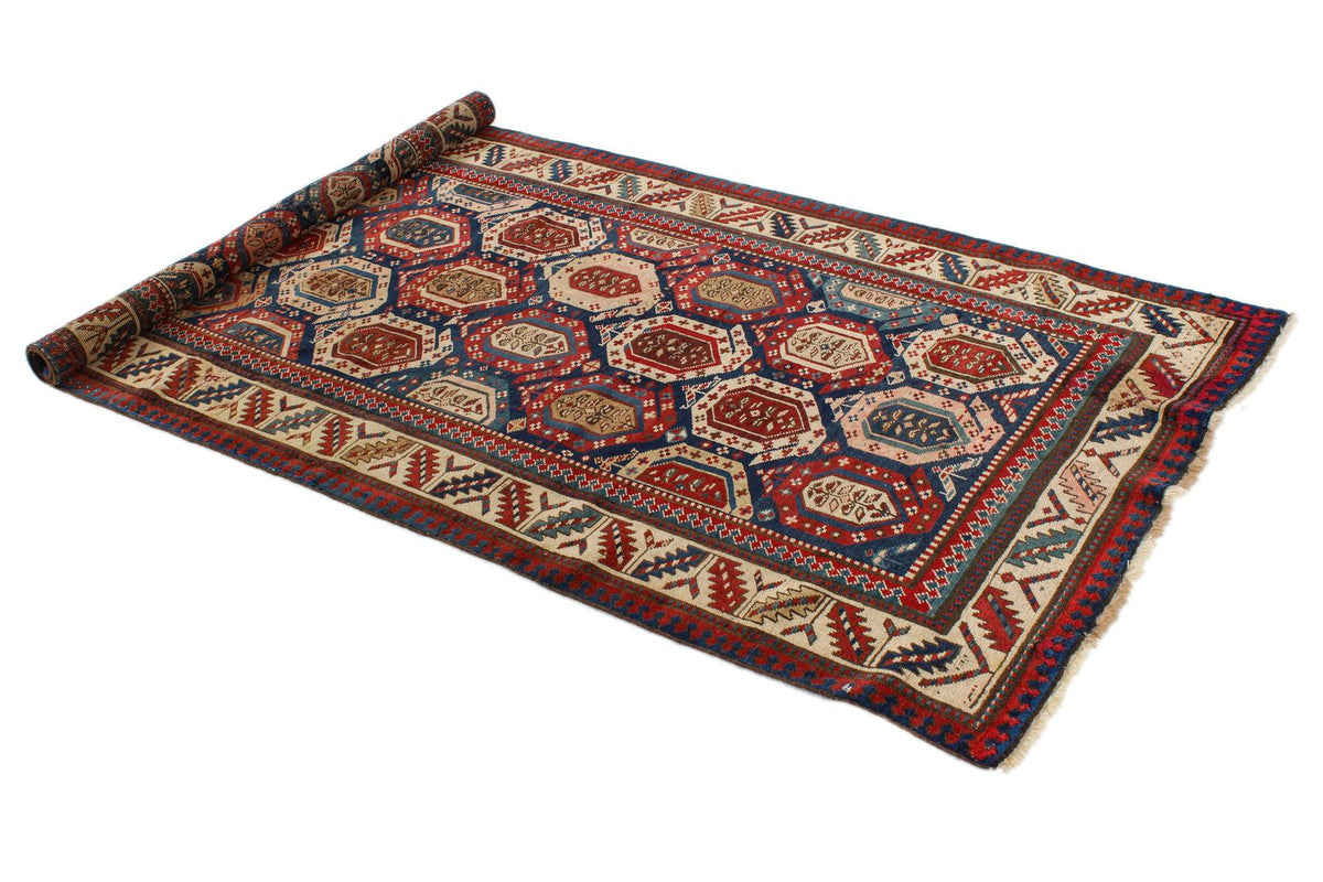 4x8 Multicolor Kazak Tribal Runner