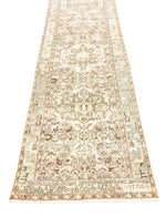 4x17 Ivory and Blue Persian Tribal Runner