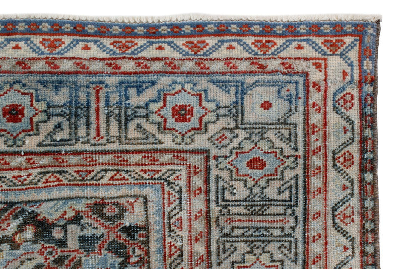 4x10 Navy and Red Persian Runner