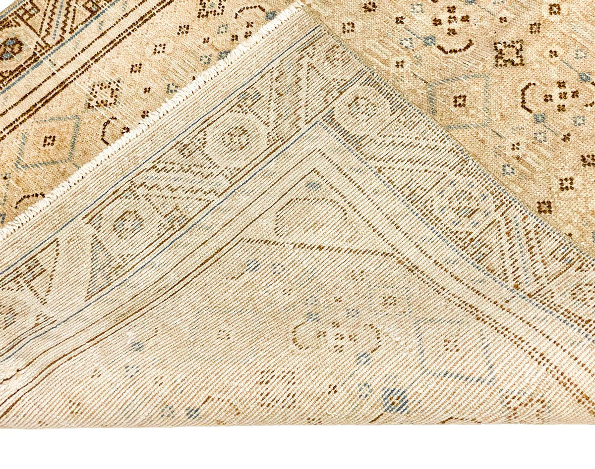 3x11 Ivory and Brown Persian Rug