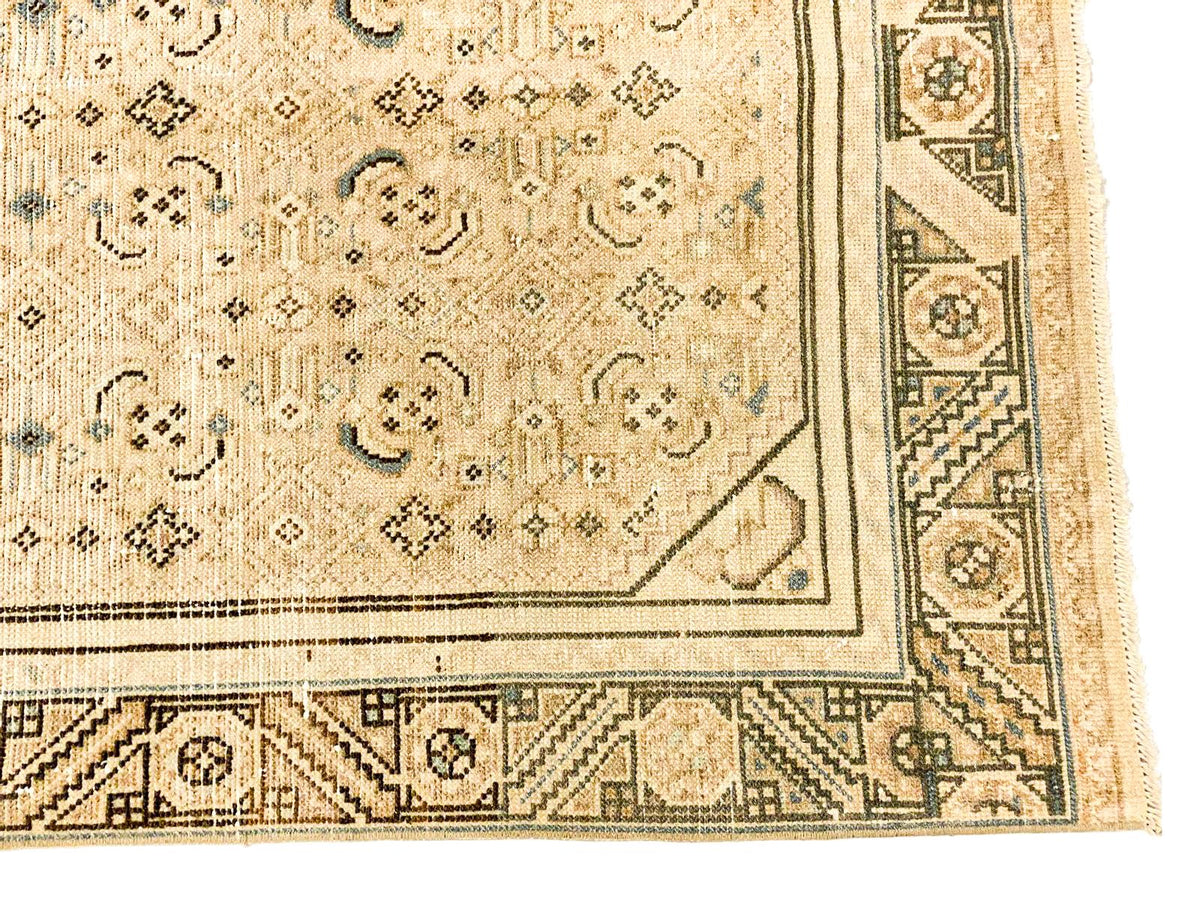 3x11 Ivory and Brown Persian Rug