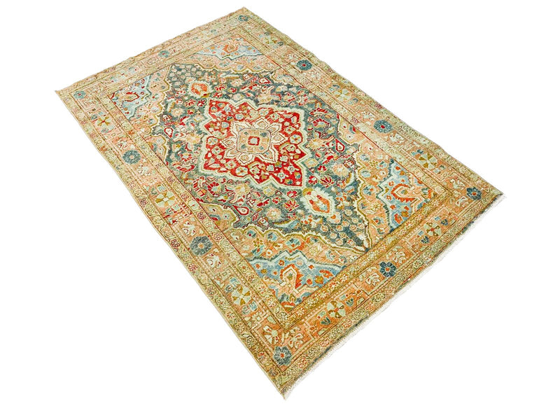 3x5 Red and Blue Persian Rug