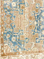 4x6 Blue and Ivory Persian Rug