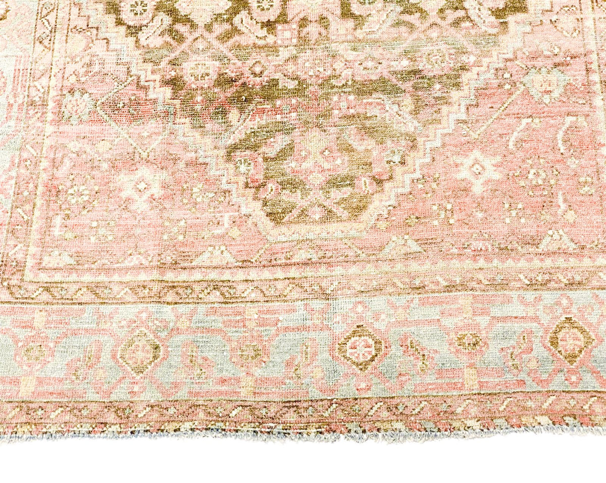 4x6 Brown and Pink Persian Tribal Rug