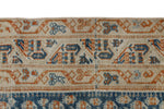 3x16 Blue and Ivory Persian Rug
