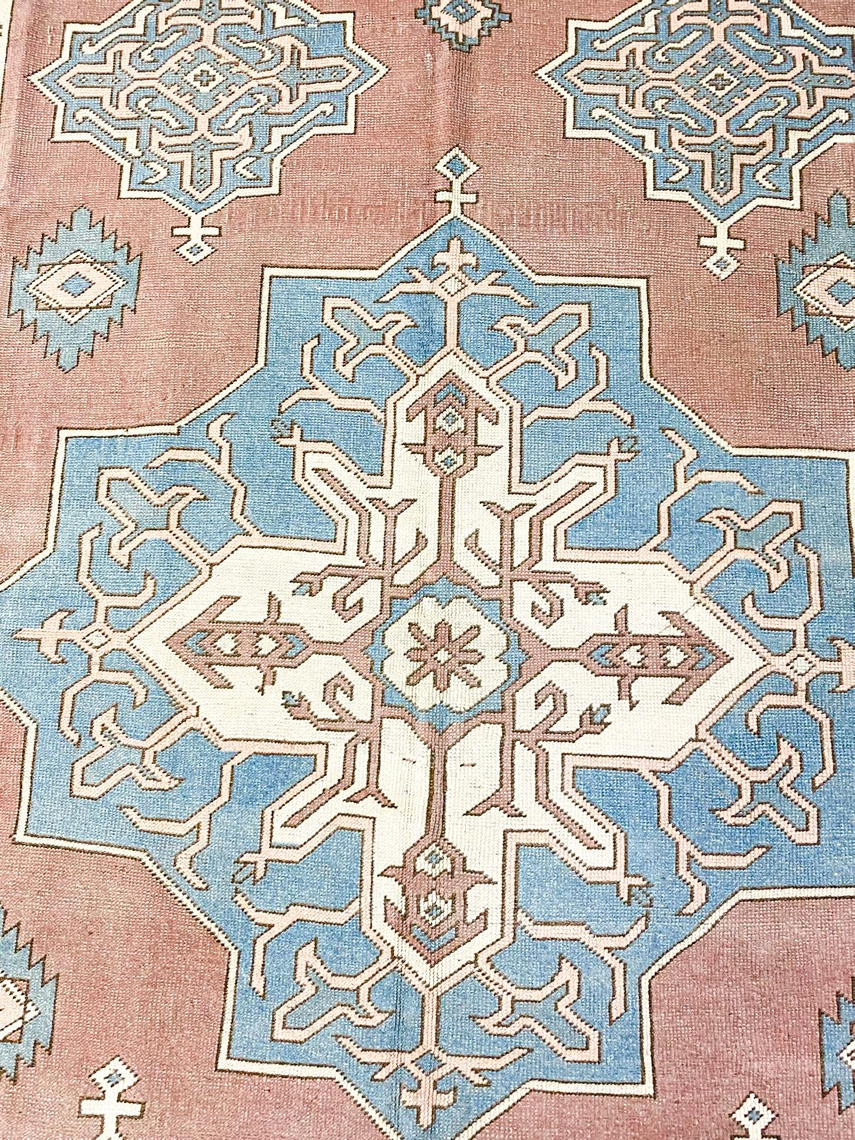 8x11 Blue and Brown Turkish Tribal Rug