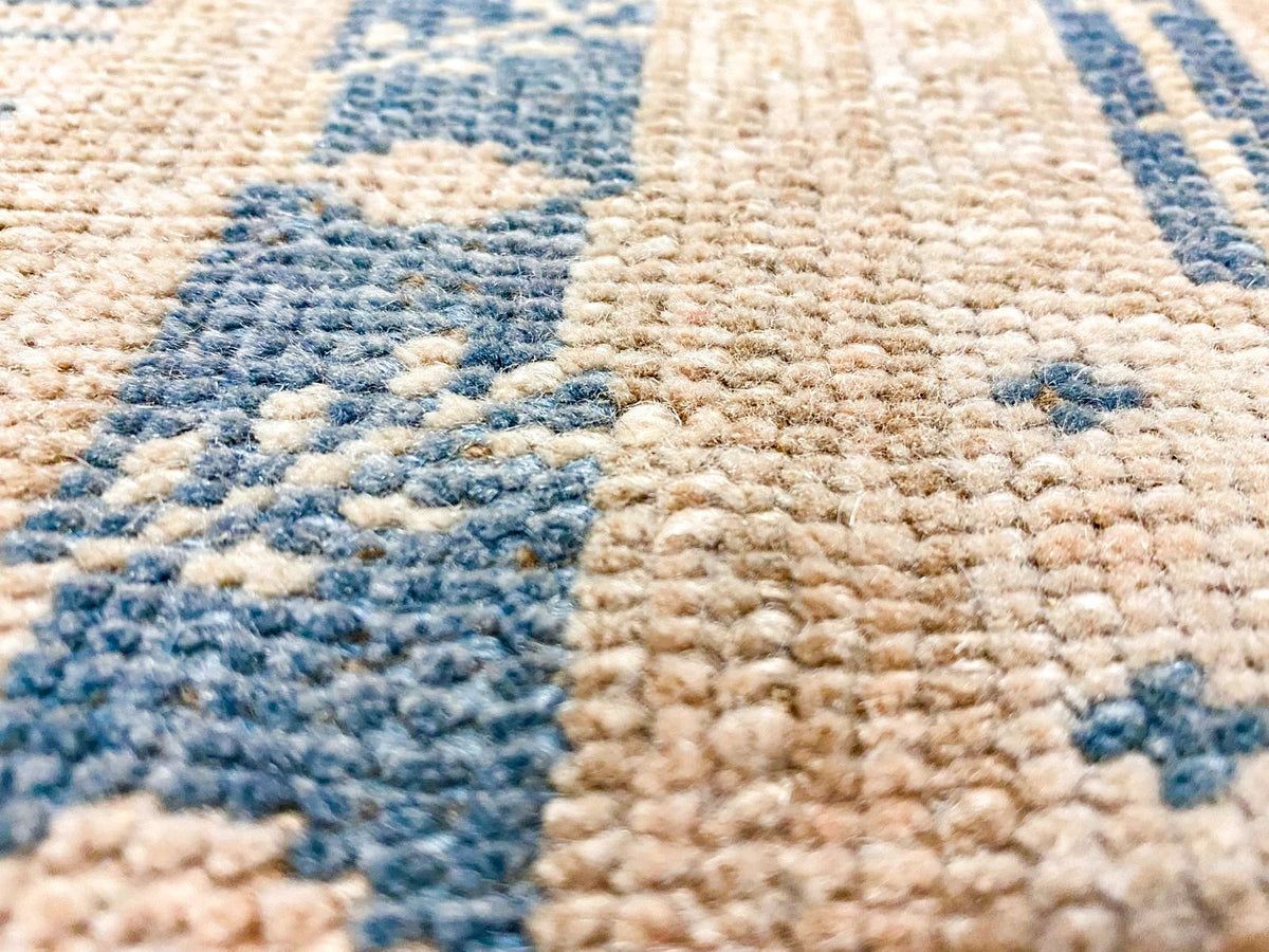 6x10 Blue and Beige  Turkish Tribal Rug