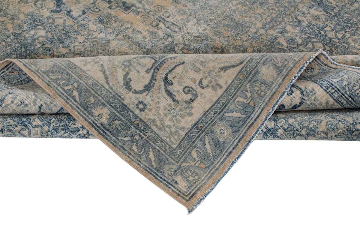 8x11 Ivory and Blue Persian Traditional Rug