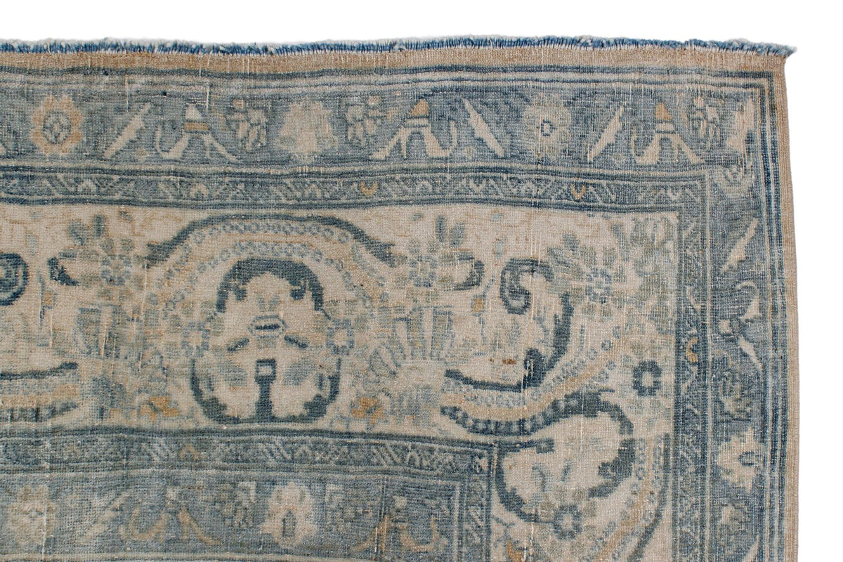 8x11 Ivory and Blue Persian Traditional Rug