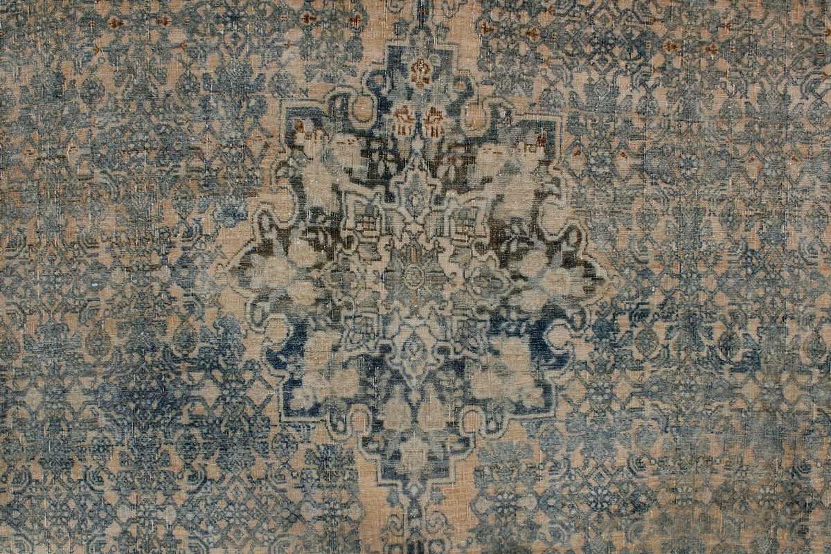 8x11 Ivory and Blue Persian Traditional Rug