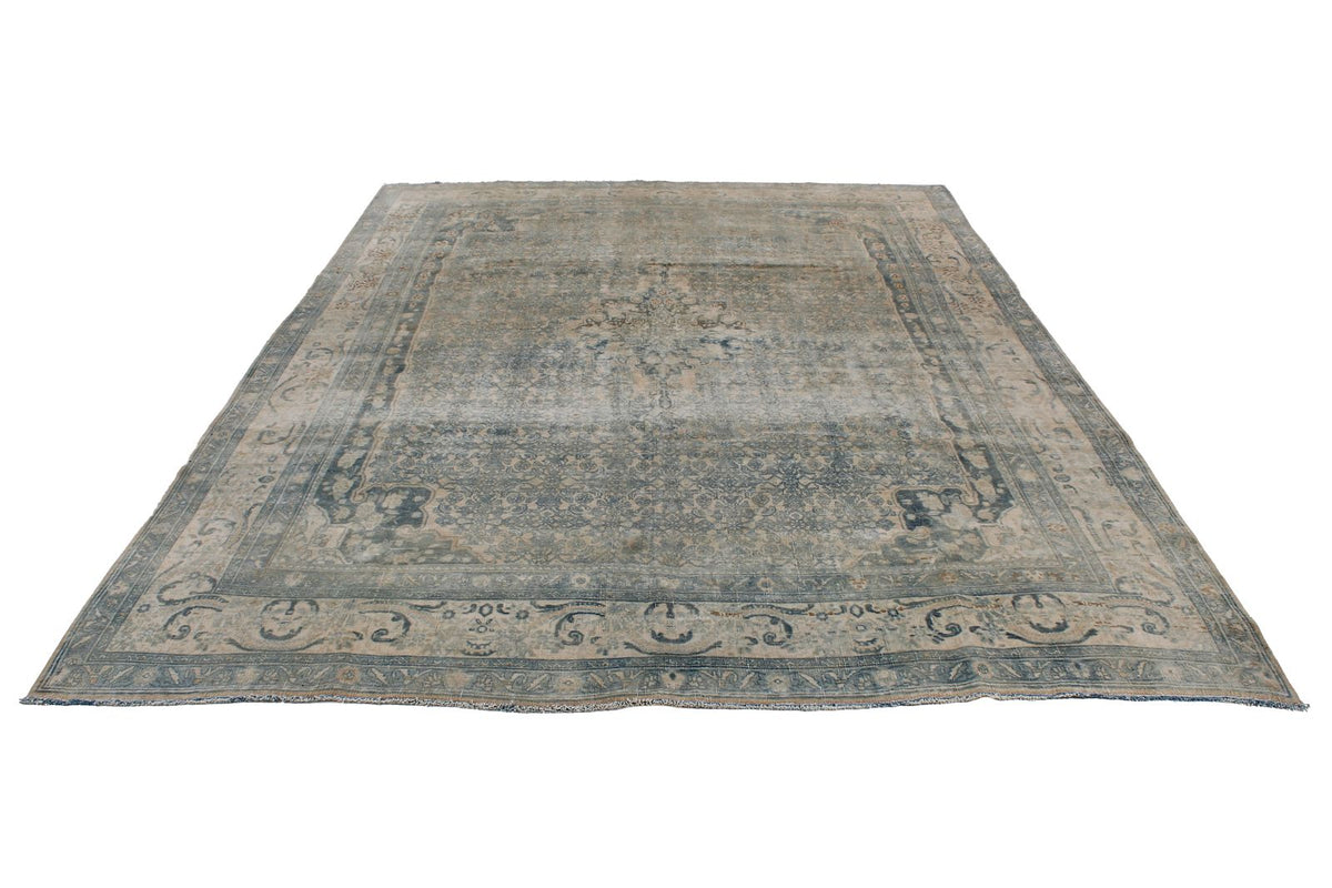 8x11 Ivory and Blue Persian Traditional Rug