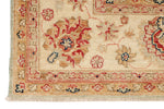 6x8 Green and Ivory Turkish Oushak Rug