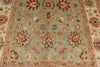 6x8 Green and Ivory Turkish Oushak Rug