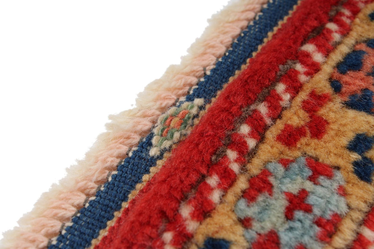 4x5 Red and Navy Turkish Tribal Rug