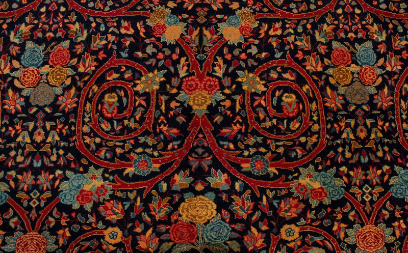 9x12 Navy and Red Persian Traditional Rug