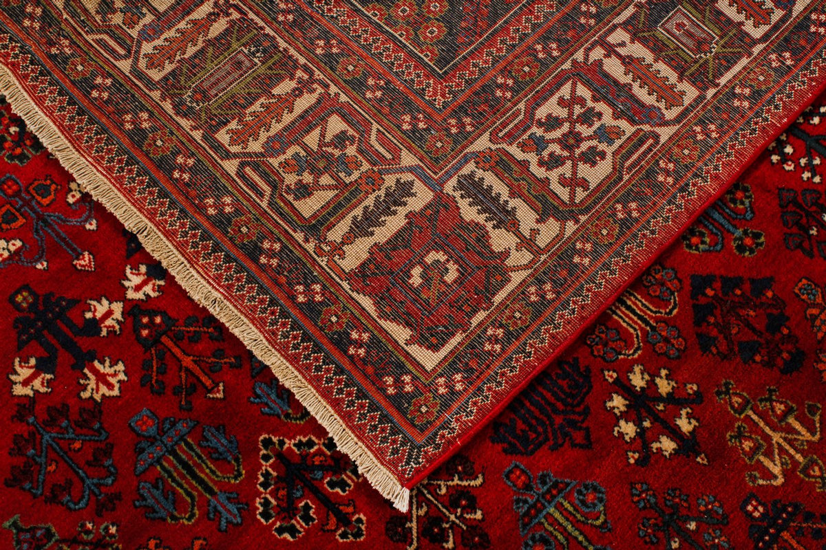 8x12 Red and Ivory Persian Rug