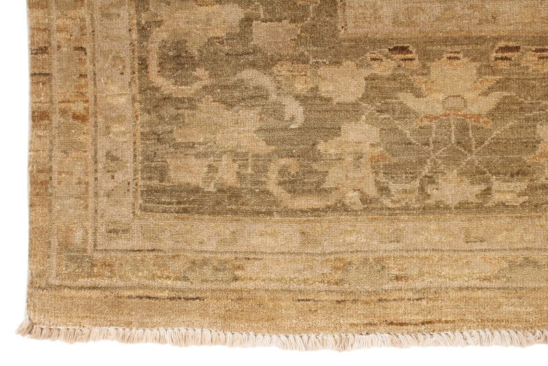 9x11 Brown and Beige Turkish Traditional Rug