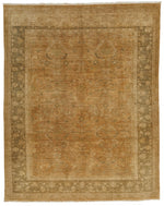 9x11 Brown and Beige Turkish Traditional Rug