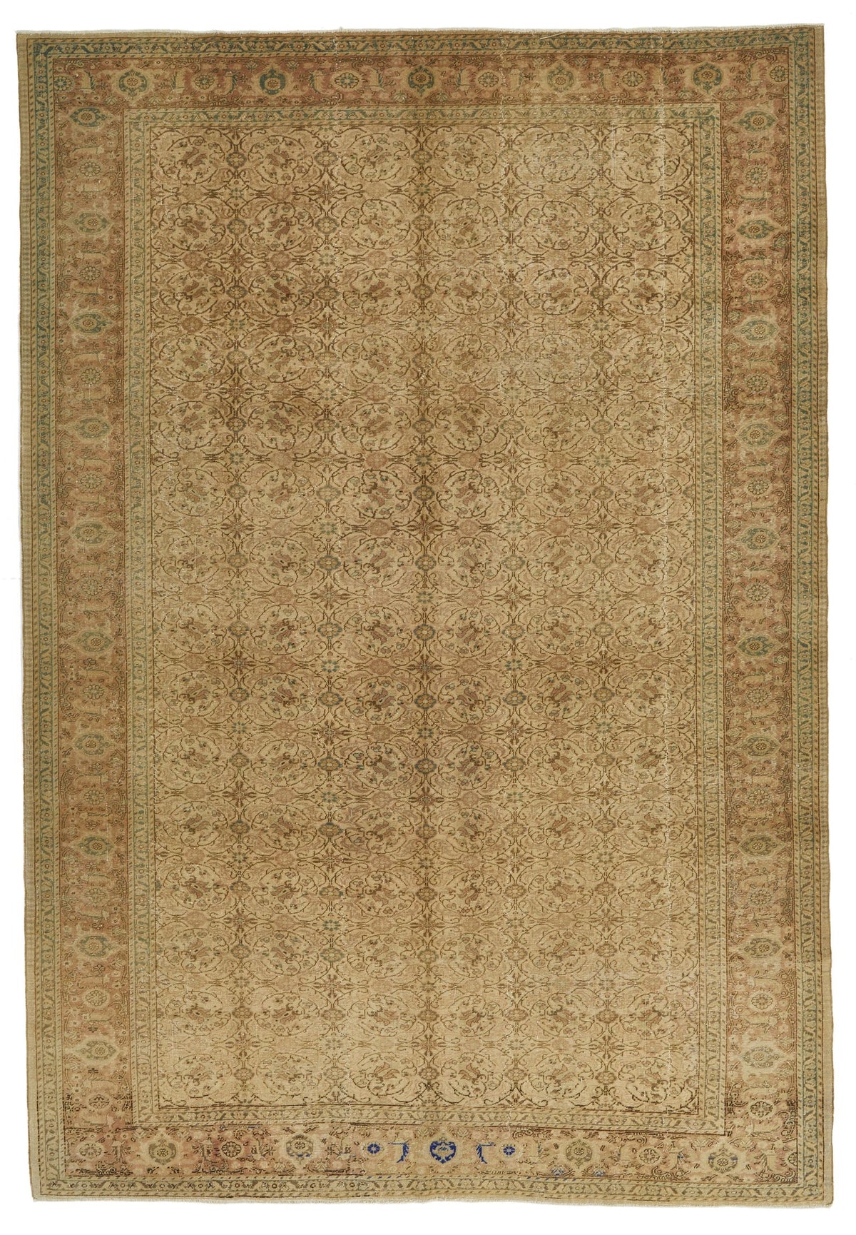 8x12 Ivory And Brown Turkish Traditional Rug