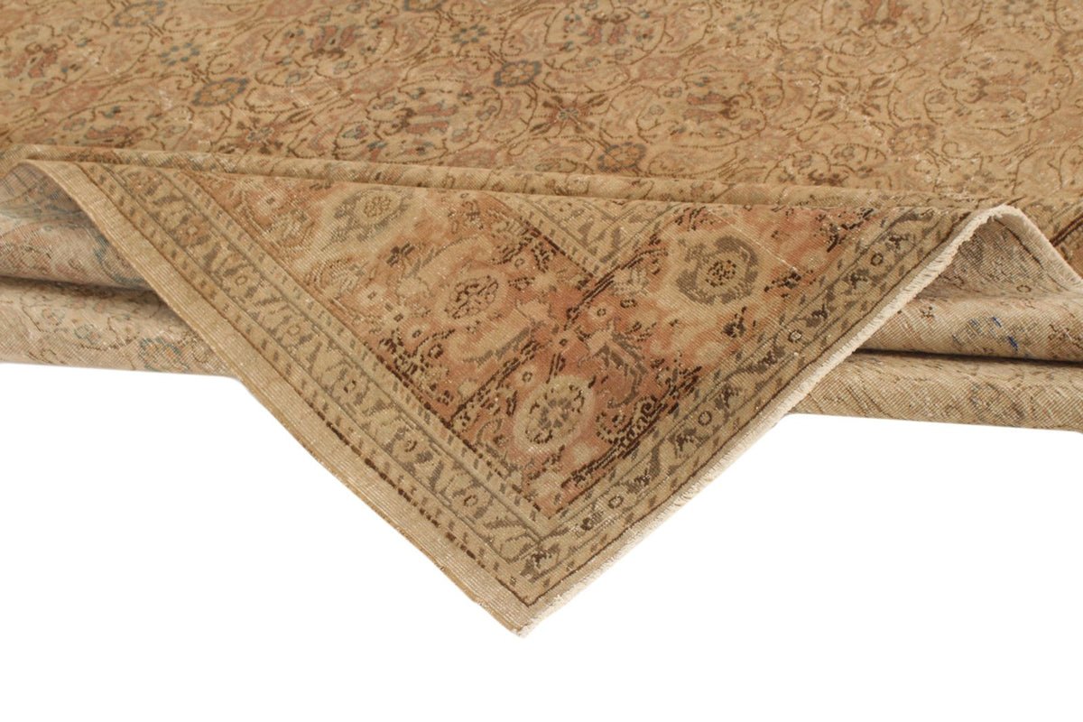 8x12 Ivory And Brown Turkish Traditional Rug