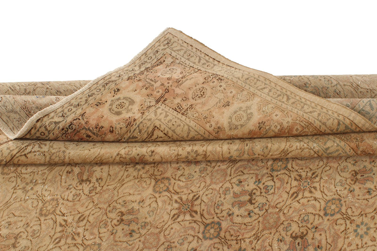8x12 Ivory And Brown Turkish Traditional Rug