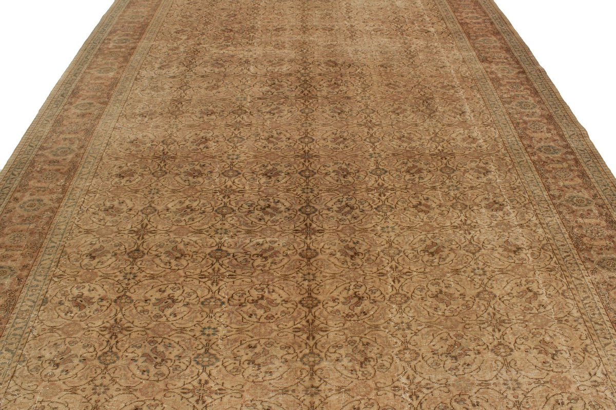 8x12 Ivory And Brown Turkish Traditional Rug
