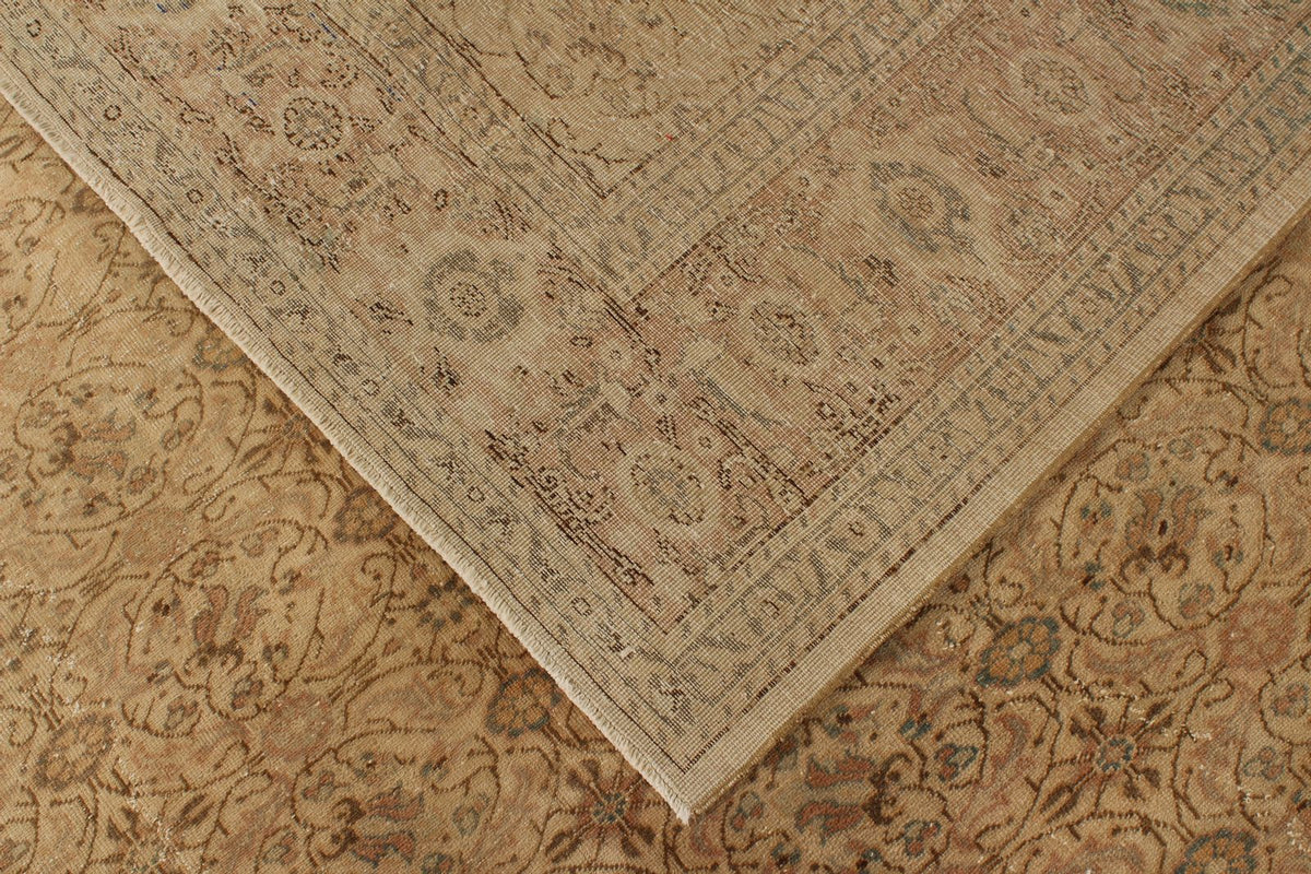 8x12 Ivory And Brown Turkish Traditional Rug