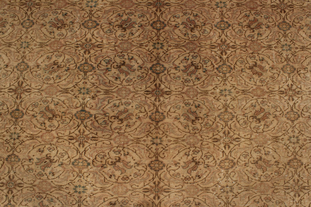 8x12 Ivory And Brown Turkish Traditional Rug