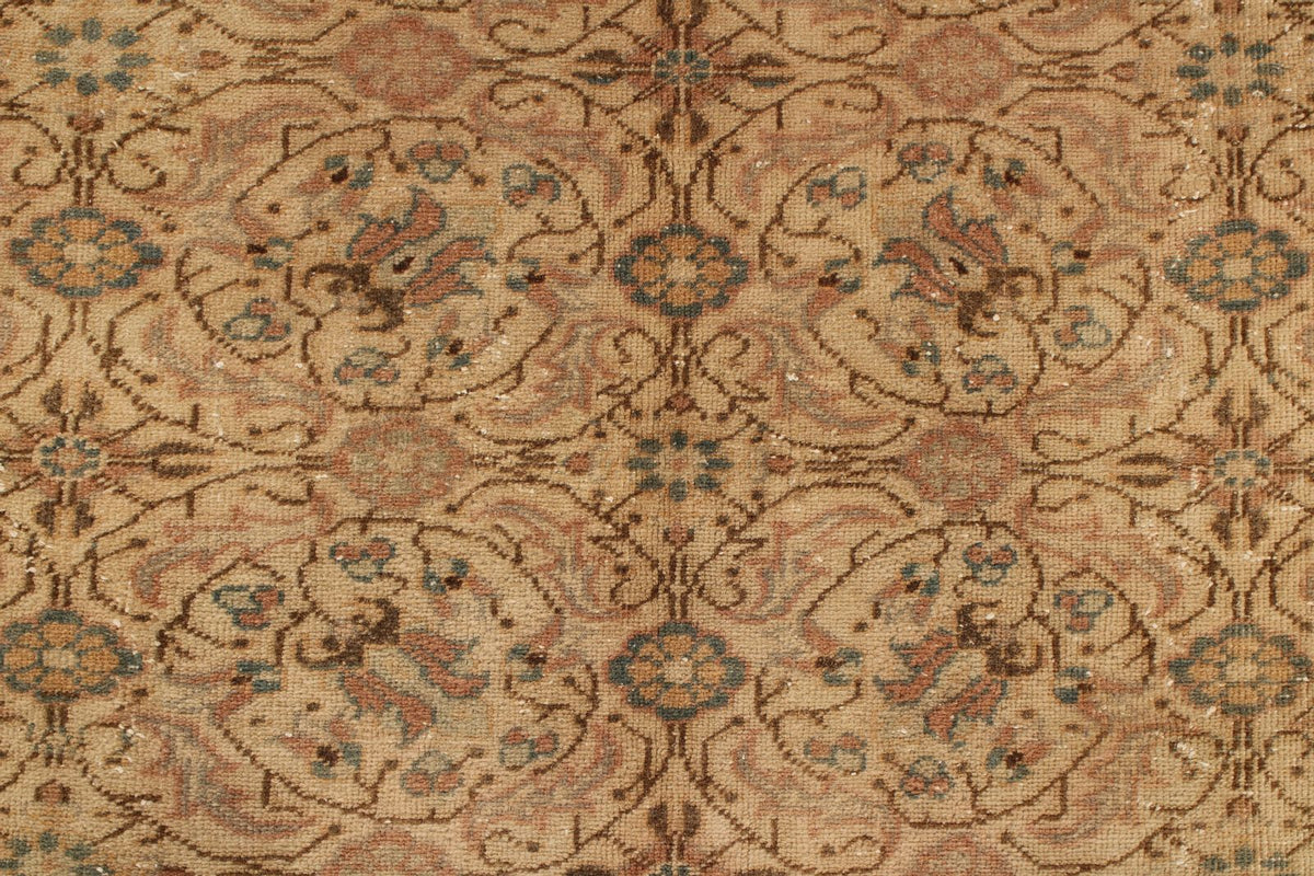 8x12 Ivory And Brown Turkish Traditional Rug