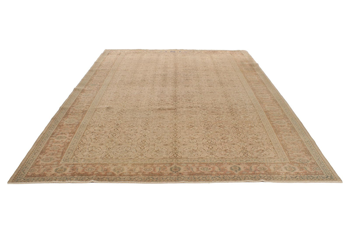 8x12 Ivory And Brown Turkish Traditional Rug