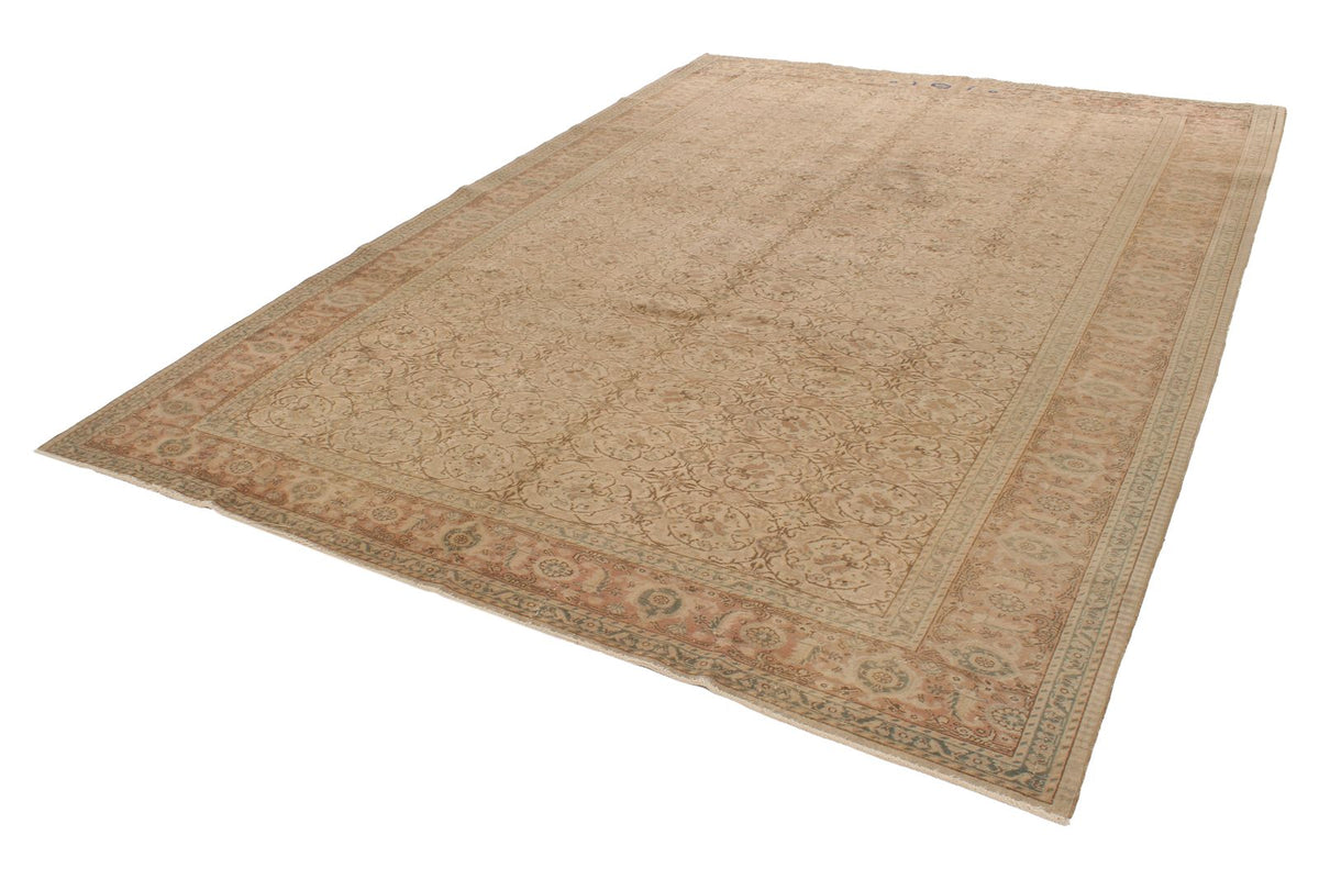 8x12 Ivory And Brown Turkish Traditional Rug