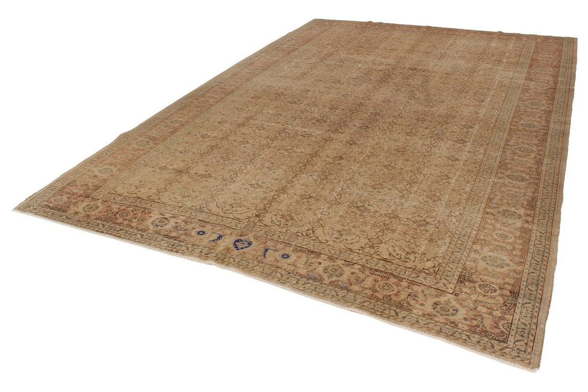 8x12 Ivory And Brown Turkish Traditional Rug