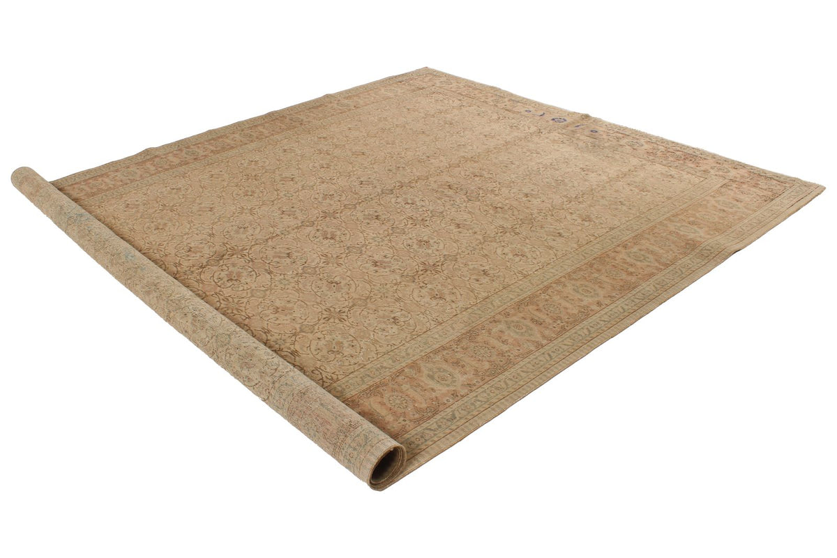 8x12 Ivory And Brown Turkish Traditional Rug
