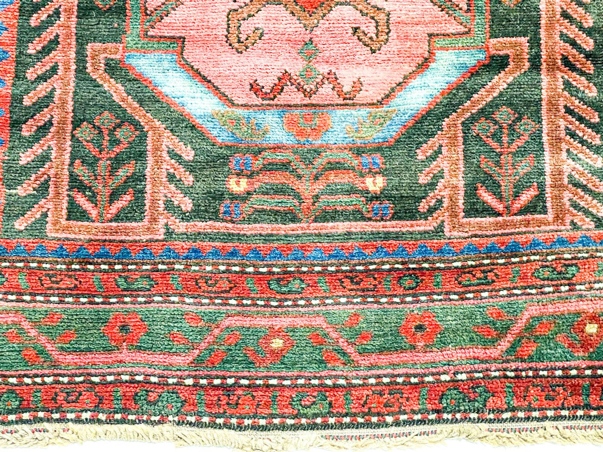 4x9 Navy and Blue Kazak Tribal Runner