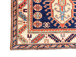 4x9 Navy and Ivory Turkish Tribal Runner