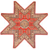 6x7 Red and Ivory Turkish Tribal Rug