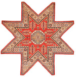 6x7 Red and Ivory Turkish Tribal Rug