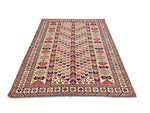 5x7 Ivory and Ivory Turkish Tribal Rug