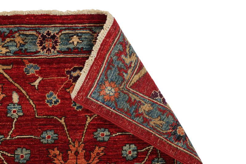 3x11 Red and Green Anatolian Traditional Runner