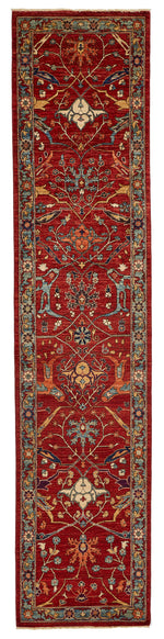 3x11 Red and Green Anatolian Traditional Runner