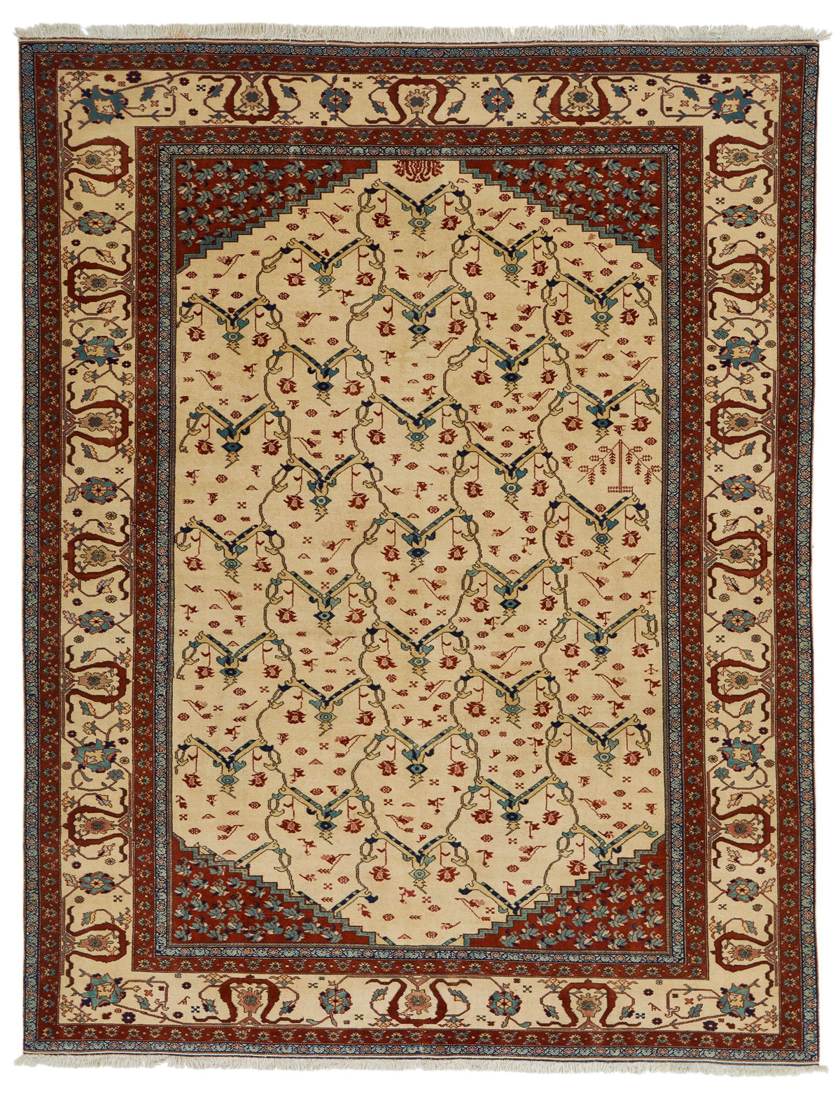 8x10 Ivory Persian Traditional Rug